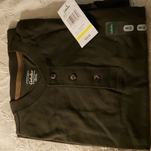 Mens long sleeve Henley shirt